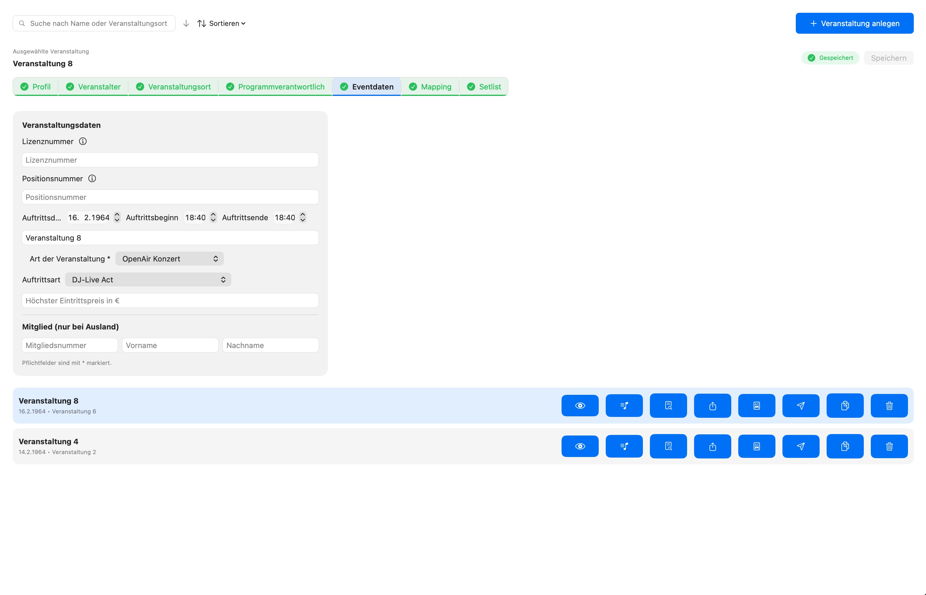 Schritt 5 – Event-Daten